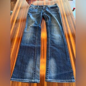 Miss Me Dark Blue Faded Bootcut Jeans